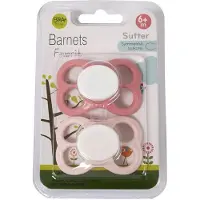 Barnets Favorit 2 pak luftsutter silikone 6+ mdr. - Rosa/Lyserød
