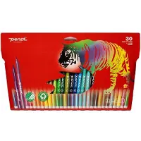 Penol Fibertusch penol, fin spids, pakke a 30 farver