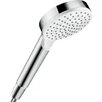 Hansgrohe Crometta, Handduschbrause mit Kopf, Chrom, Weiß, Wand