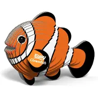 Eugy 3D Bastelset Clownfisch (Miniatur-Tierfigur, aus Wellkarton) 650037