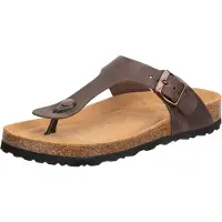 Lico Damen Pantolette Sofia Größe 37 mit Zehensteg, verstellbarer Schnalle und Softfittechnologie