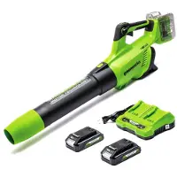 Greenworks 48V(2x24V) Axial Akku Laubbläser mit bürstenlosem Motor, Turbofunktion, 217 km/h, 16,4 m³/min