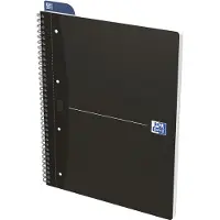 Oxford Power Oxford Office-Collegeblock, DIN A4+, 70 Blatt kariert, 5er Pack, schwarz