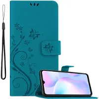 Cadorabo Hülle für Xiaomi RedMi 9A / RedMi 9AT mit Blumen Muster