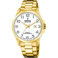 Festina Herrenuhr Swiss Made Armbanduhr Edelstahl gold UF20044/1