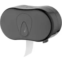 Plastiqline Toilettenpapierspender für 2 Rollen schwarz