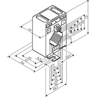 Hensel ME 330 Strømtransformer 3-faset Primærstrøm: 125 A Sekundærstrøm: 5 A Kabelgennemføring (H x B): 10 x 30 mm Ledningsgennemføring Ø: 24 mm