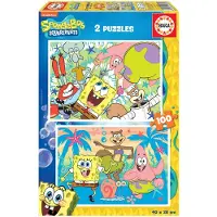 Hutter Educa - Spongebob Schwammkopf - Puzzle 2x100 Teile