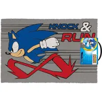SEGA Sonic Flauschiger Igel Klopf Und Renn Fußmatte 40x60 Cm