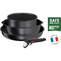Tefal Ingenio L7629453, Gemischtes Set, Schwarz, Aluminium, Titan, Schwarz, Thermo-Punkt