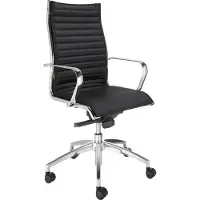 Leyform Chefsessel VANDA, Hochlehner, Leder, mit Armlehnen, schwarz
