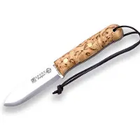 Joker Trampero Scandi Outdoormesser, Curly Birch, Firesteel