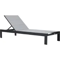 Axi Elio Gartenliege in Anthrazit / Grau | Sonnenliege aus Aluminium mit verstellbarer Rücklehne - 5 Positionen | Sonnenbett / Liege für Draußen / Garten