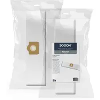 SQOON Staubsaugerbeutel 5 Stück Geeignet für Kärcher WD3 / WV3 Series, Hochwertige Filterbeutel, Langlebig & Passgenau