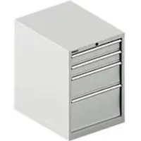 Schäfer Shop Schubladenschrank 27-36, 4 Schübe, bis 75 kg, B 564 x T 725 x H 800 mm, lichtgrau/lichtgrau