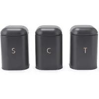 Salter BW13729EU7 Pebble 3-Piece Canister Set Charcoal