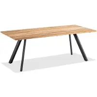 Niehoff - Teak-Gartentisch Noah - Aluminium 180 x 95 cm Teak recycelt Stativprofil
