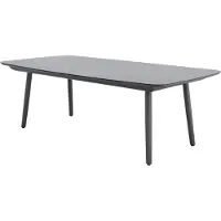 Mwh Anderno Ausziehtisch Aluminium/Glas 230/310x120x76 cm
