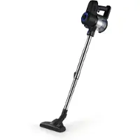 Cleanmaxx Akku-Zyklon-Staubsauger beutellos extra stark Li-Ion Akku 2-in-1 Handstaubsauger rotierende Power-Rotation Düse 2-Kammer-Filtersystem
