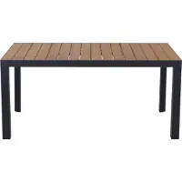 Siena Garden Silva Dining Tisch matt anthrazit / Teak