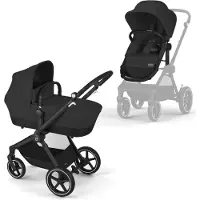 Cybex Kinder-Buggy "Gold, Eos Lux", Baby, schwarz (moon schwarz), Kinderwagen Kinder-Buggy