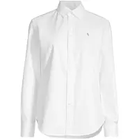 Ralph Lauren für Damen. 211891377003 Schmal geschnittenes Oxford-Hemd weiß (40), Lässig, Baumwolle, Klassisch, Langarm