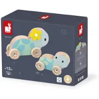 Janod Holzspielzeug Schildkröten - Set aus 2 rollenden Tieren