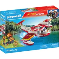 Playmobil Bau-spiel Mit Feuerlöschflugzeug Mit Löschfunktion