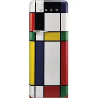 Smeg 50s Style Fab28r Mondrian Spetial Edition Eintüriger Kühlschrank