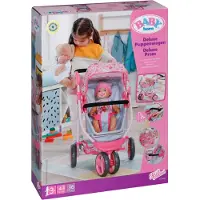 Baby Born Kombi-Puppenwagen "Deluxe Puppenwagen", bunt, Puppenwagen, KinderB:47cm H:30cm T:25cm, Kunststoff, Metall, Kombi-Puppenwagen, B:47cm H:30cm T:25cm