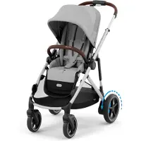 Cybex e-Gazelle S Kinderwagen mit E-Antrieb, Farbe:Stone Grey / Silver