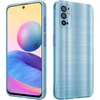 Cadorabo Hülle für Xiaomi RedMi NOTE 10 5G / POCO M3 PRO 5G im TPU Brushed Kameraschutz LM160 Style