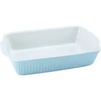 Creatable Auflaufform "Pastell Kitchen", Steinzeug, (1 St.), klassisches Streifenrelief, umlaufender Kantenschutz, Pastellfarben