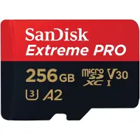 SanDisk Extreme Pro micro SDXC UHS-I, U3, V30, A2, C10+ SD Adapter 256 GB 200 MB/s
