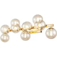 Maytoni Moderne Wandleuchte Dallas 9xG9 excl. in Gold aus Metall Glas 28 W für Küche, Schlafzimmer, Wohnzimmer, Esszimmer, Lobby