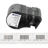 Brady M5-125-490, FreezerBondz(TM), Polyester, Schwarz auf weiss, 25.40 x 44.45 mm, permanent(180 E