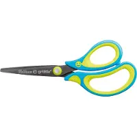 Pelikan 810241, Kinder, Gerader Schnitt, Eins/Eine(r), Blau, Gelb, Kunst-& Handwerksscheren, W-Schnitt