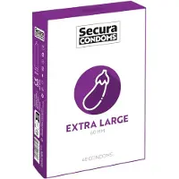 Secura Aubergine - extragroßes Kondom - 60 mm (48 Stk.)