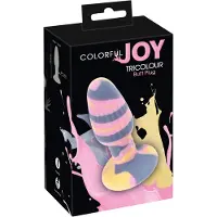 You2Toys Bunter Analplug mit Saugfuß 'Triple Colour Butt Plug', 1 St Analdehner