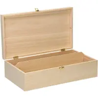 Playwood Holz-Weinkiste Spielzeug - dekorierbare Box für 2 Flaschen