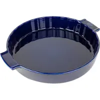 Peugeot Quicheform APPOLIA Keramik rund, 28 cm, Optimale Keramikform mit Seitengriffen für einen sicheren Halt der Speisen, Farbe: blau
