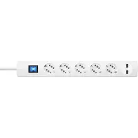 Kopp DUOv.5f.m.Sch.weiß1,4USB