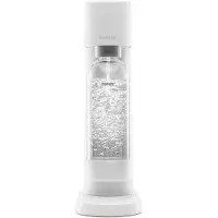 MySoda Woody, Design-Wassersprudler (White) mit 1L Flasche und CO2 Zylinder
