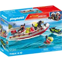 Playmobil Feuerwehrboot Mit Aqua-scooter Konstruktionsspiel