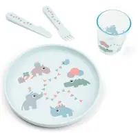 Done by Deer Foodie Geschirr-Set Celebration, Blue