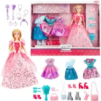 Merkloos Lauren Puppe mit 3 Outfits + Accessoires