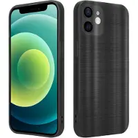 Cadorabo Hülle für Apple iPhone 12 MINI im TPU Brushed Kameraschutz LM160 Style
