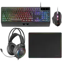 Mars Gaming MCP124PRO, Kabelgebunden, USB, Membran Key Switch, QWERTY, RGB-LED, Schwarz