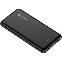 Lippa 10.000 mAh Powerbank 2 x USB-A Output - Black Powerbank - Sort - 10000 mAh