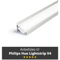 Light Solutions Aluminiumsprofil - Model C til Philips Hue og LIFX - Alu